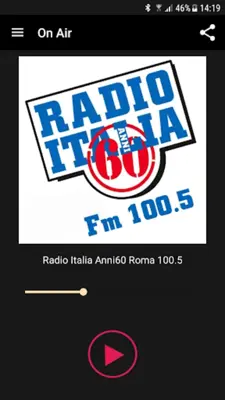 Radio Italia Anni 60 ROMA 100. android App screenshot 1